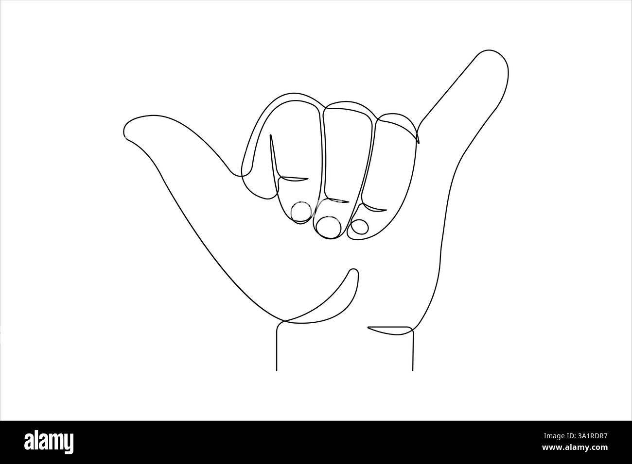 Continuous one line drawing of human hand gestures design vector ...