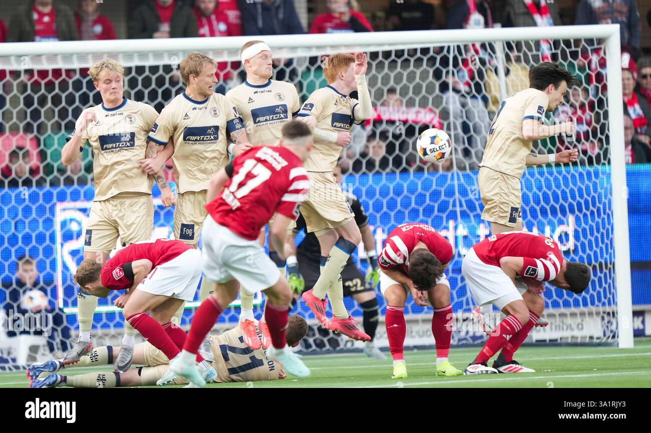 Silkeborg, Denmark. 09th Mar, 2025. Callum McCowatt from Silkeborg with ...