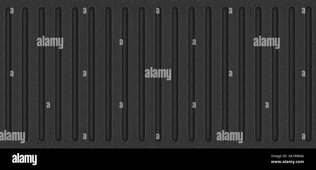 Black corugated stripped metal ridge background Stock Photo