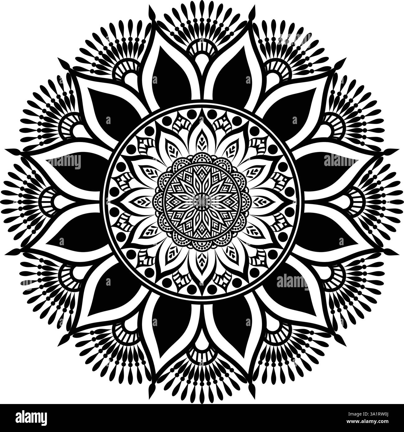 Beautiful floral pattern mandala art isolated on a white background ...