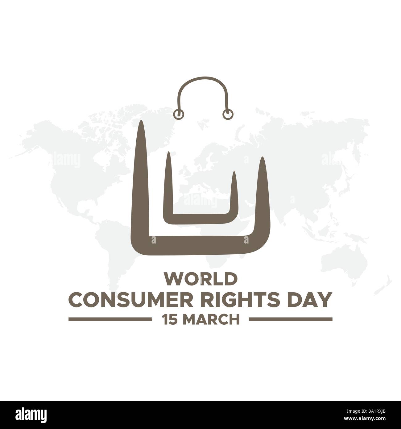 World Consumer Rights Day. March 15. Gradient background. Poster ...