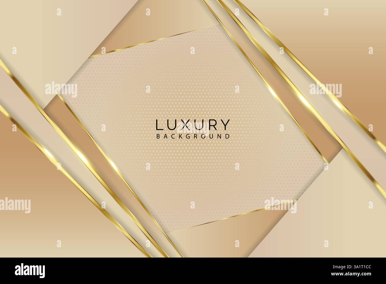 Modern luxury golden abstract light background Stock Vector