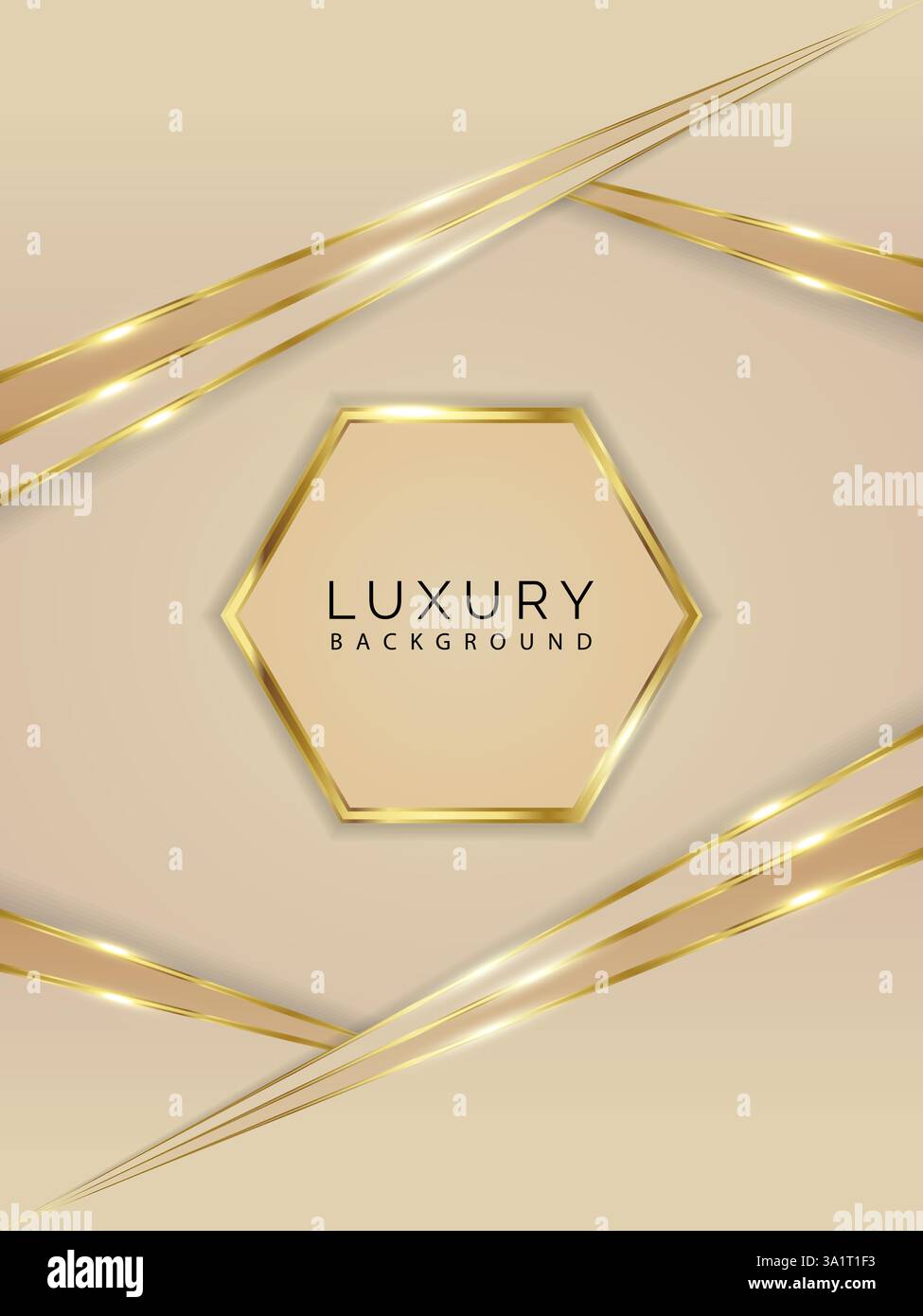 Modern luxury abstract background golden strips Stock Vector