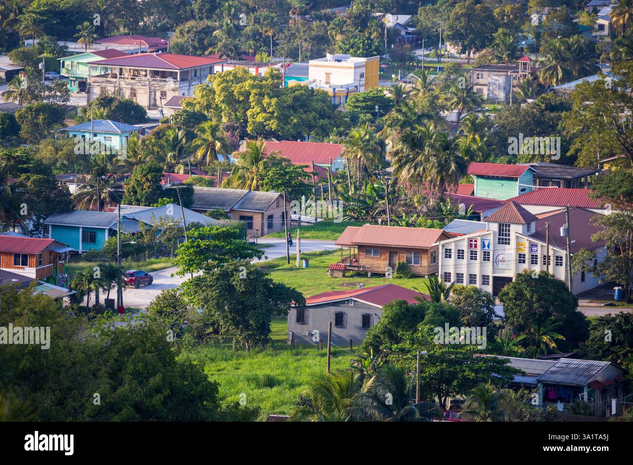 The streets of San Ignacio, Belize, Central America Stock Photo