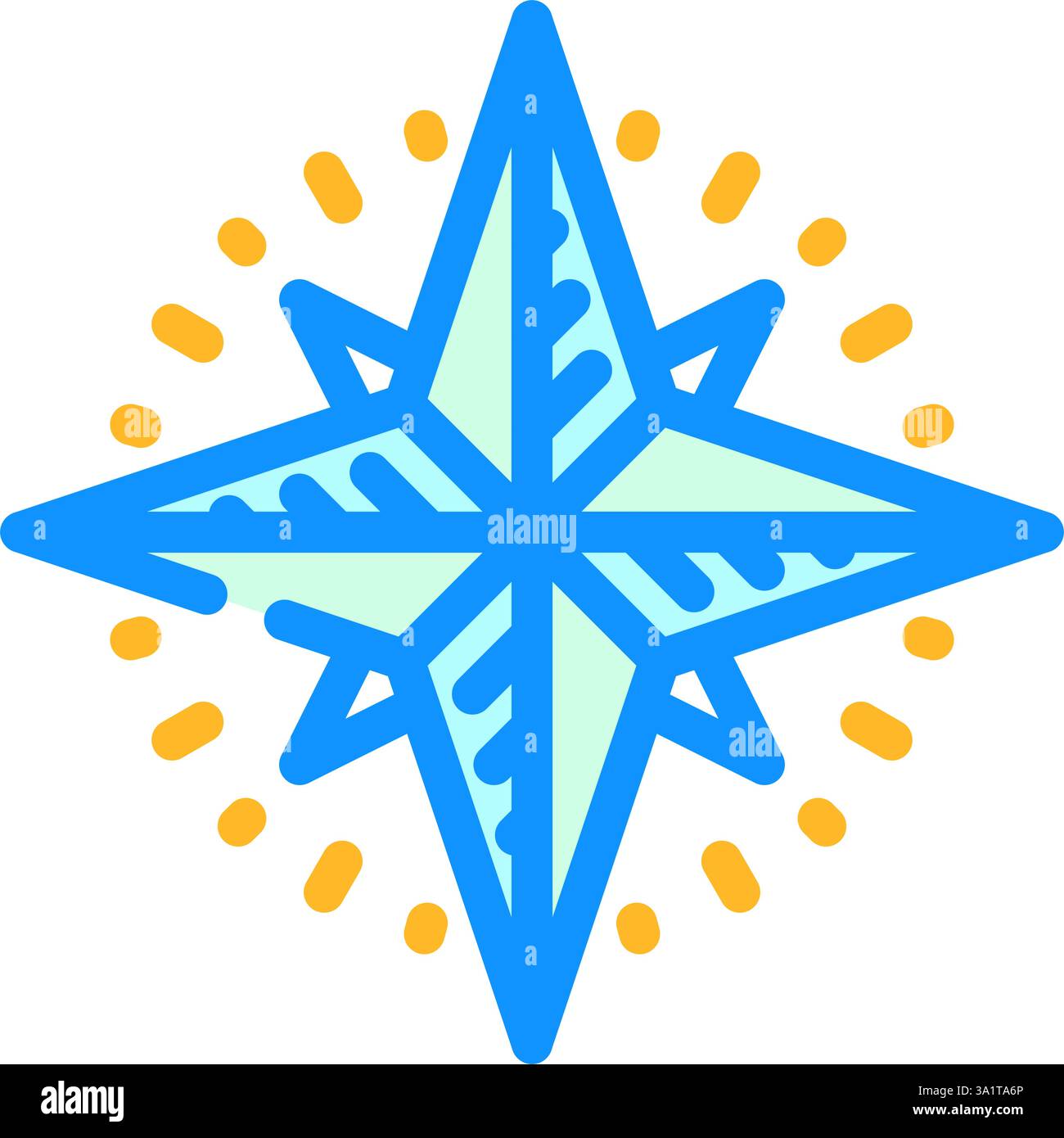 compass rose geographical discoveries color icon vector illustration ...