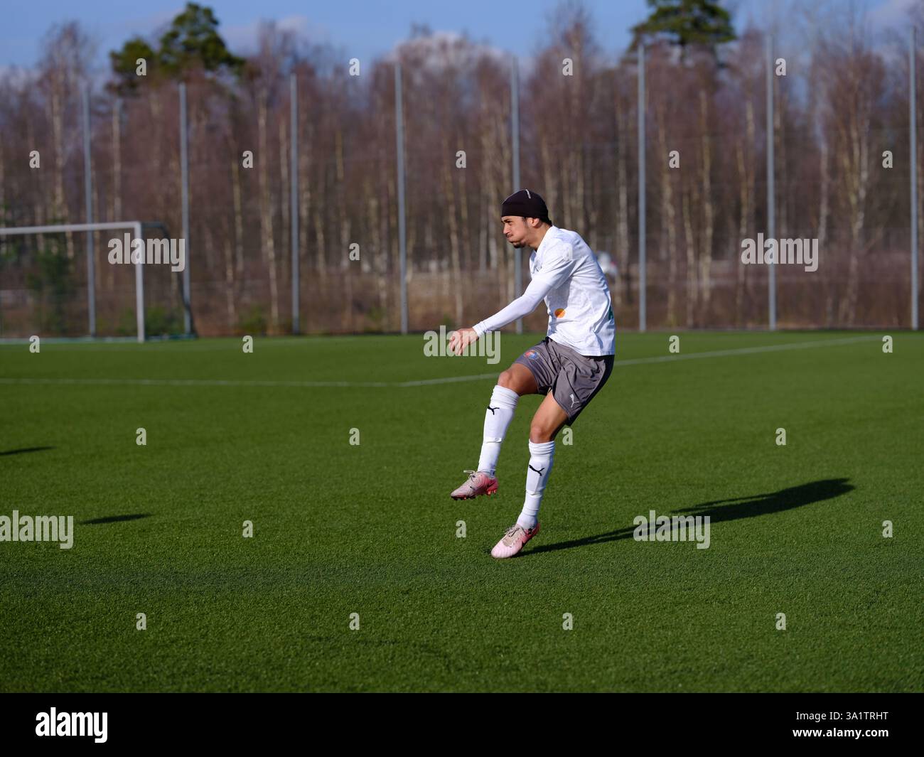 Markaryd Markaryd, Kronoberg, Sweden. March 8 2025. Football match. Markaryd IF ...