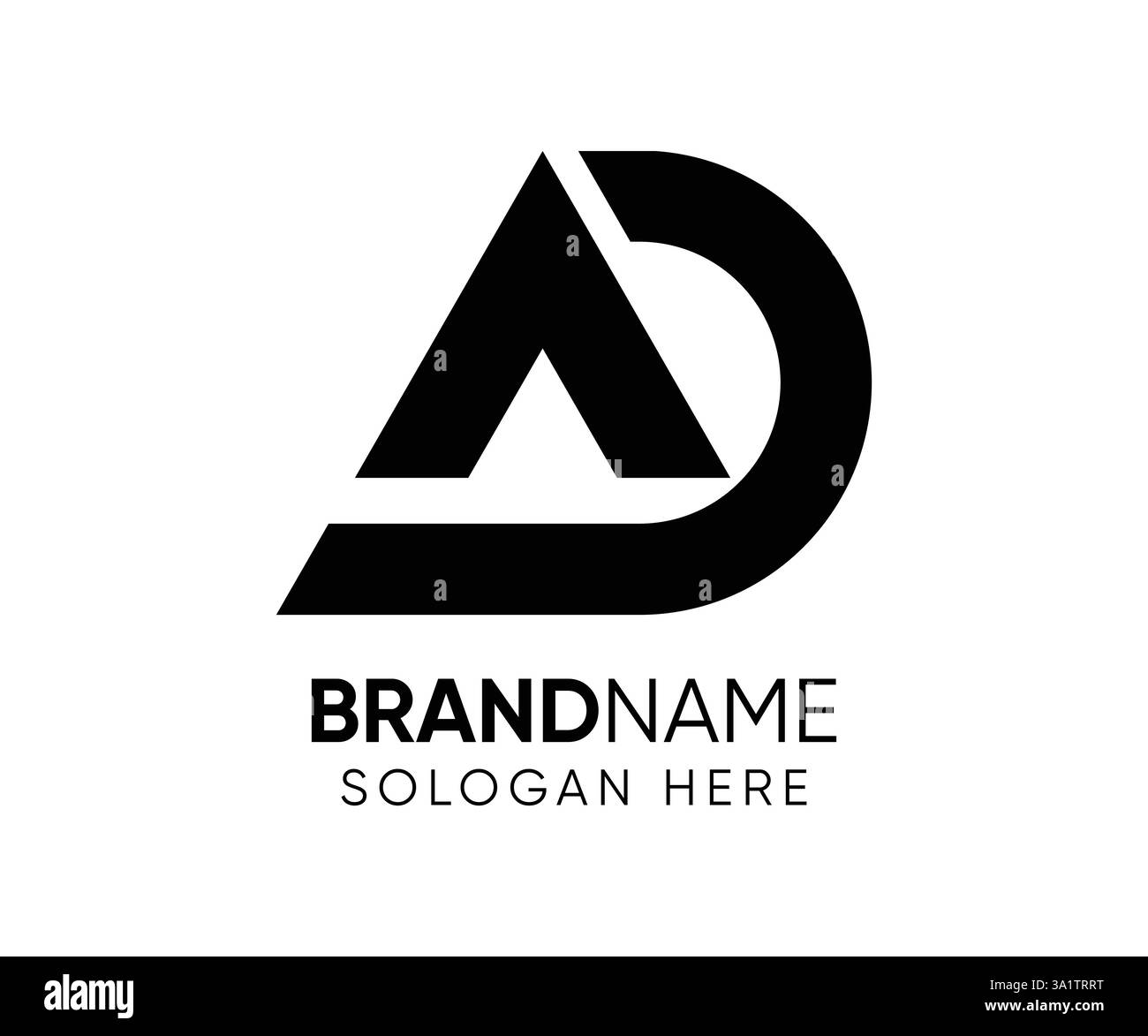 Creative A D logo design a d logo template Stock Vector