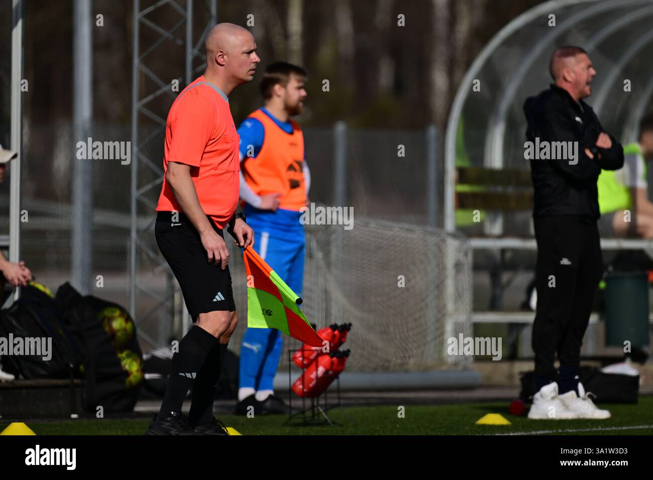 Markaryd Markaryd, Kronoberg, Sweden. March 8 2025. Football match. Markaryd IF ...