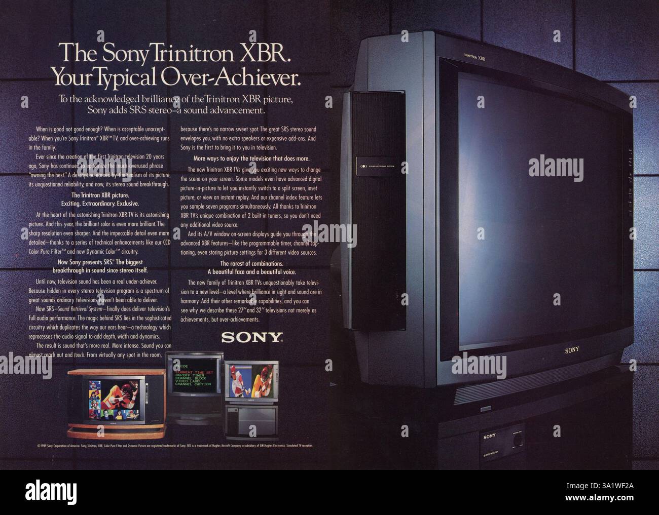Sony trinitron color tv hi-res stock photography and images