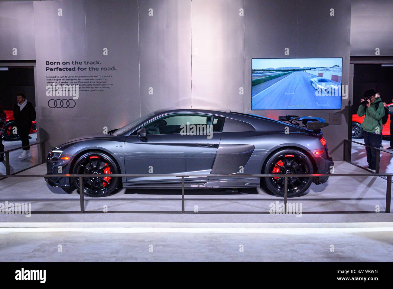 Toronto, ON, Canada - February 14, 2025: Audi R8 GT presented at the ...