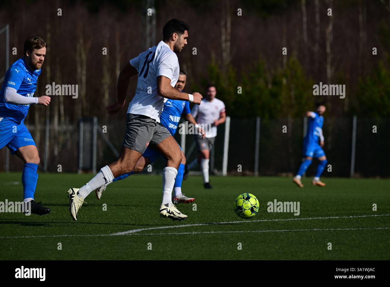 Markaryd Markaryd, Kronoberg, Sweden. March 8 2025. Football match. Markaryd IF ...