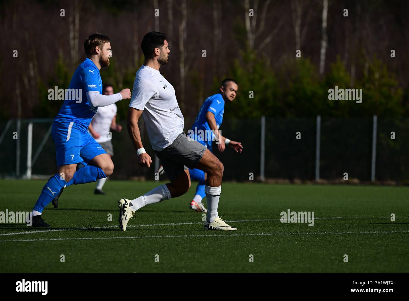 Markaryd Markaryd, Kronoberg, Sweden. March 8 2025. Football match. Markaryd IF ...