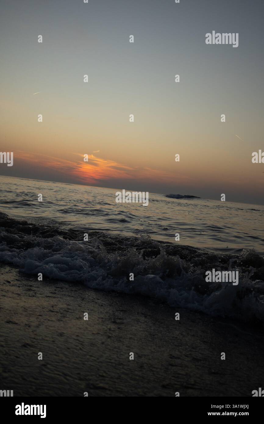 A beautiful sunset i captured in Scheveningen,Netherlands Stock Photo