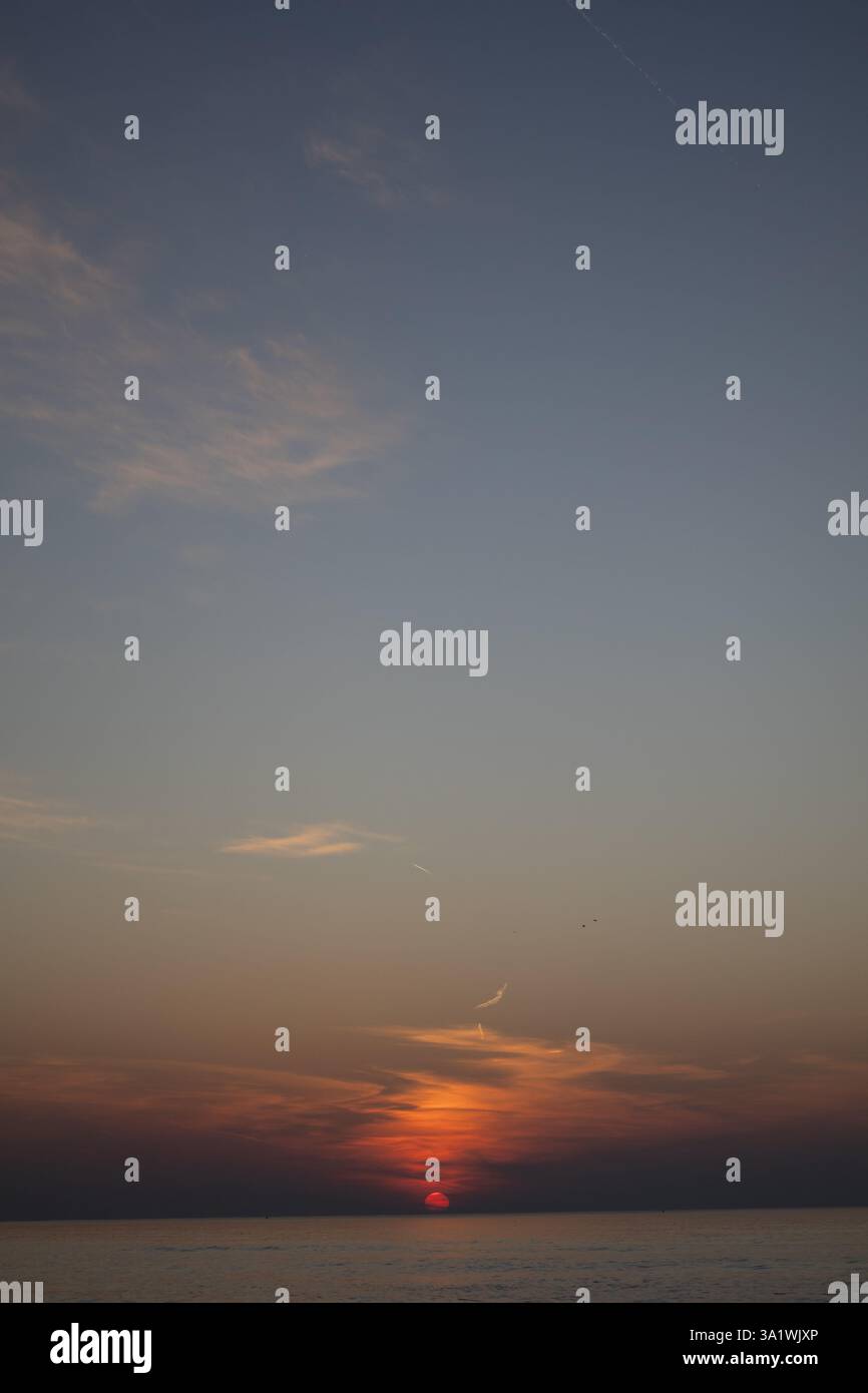 A beautiful sunset i captured in Scheveningen,Netherlands Stock Photo