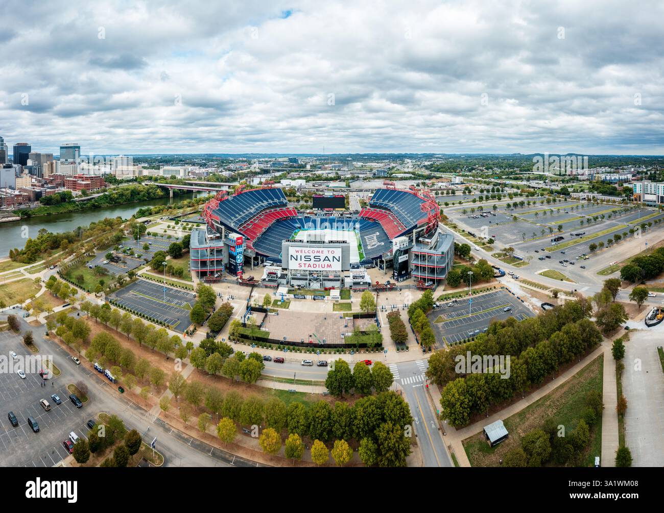 October 13, 2023, Nashville, TN: Aerial view of Nissan football stadium