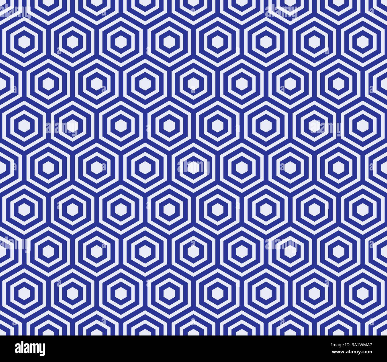 Hexagon background. Dark blue color on matching background. Plain hexagon frames. Hexagonal cells. Seamless pattern. Tileable vector illustration. Stock Vector