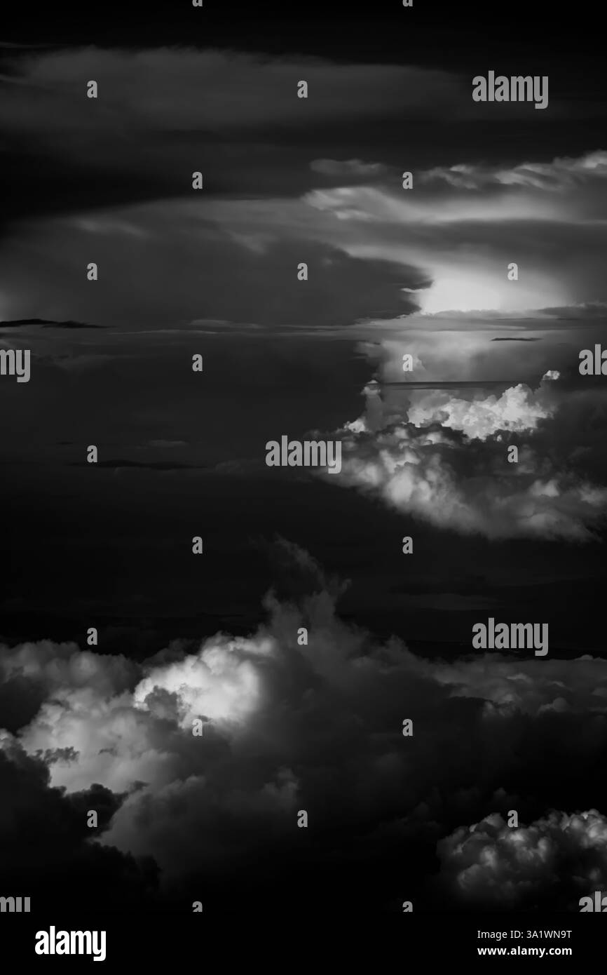 Fantastic sky white clouds Black and White Stock Photos & Images - Alamy
