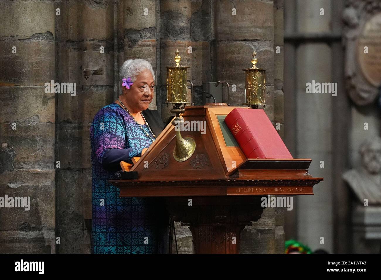 Samoan Prime Minister Afioga Fiame Naomi Mata'afa speaking at the ...