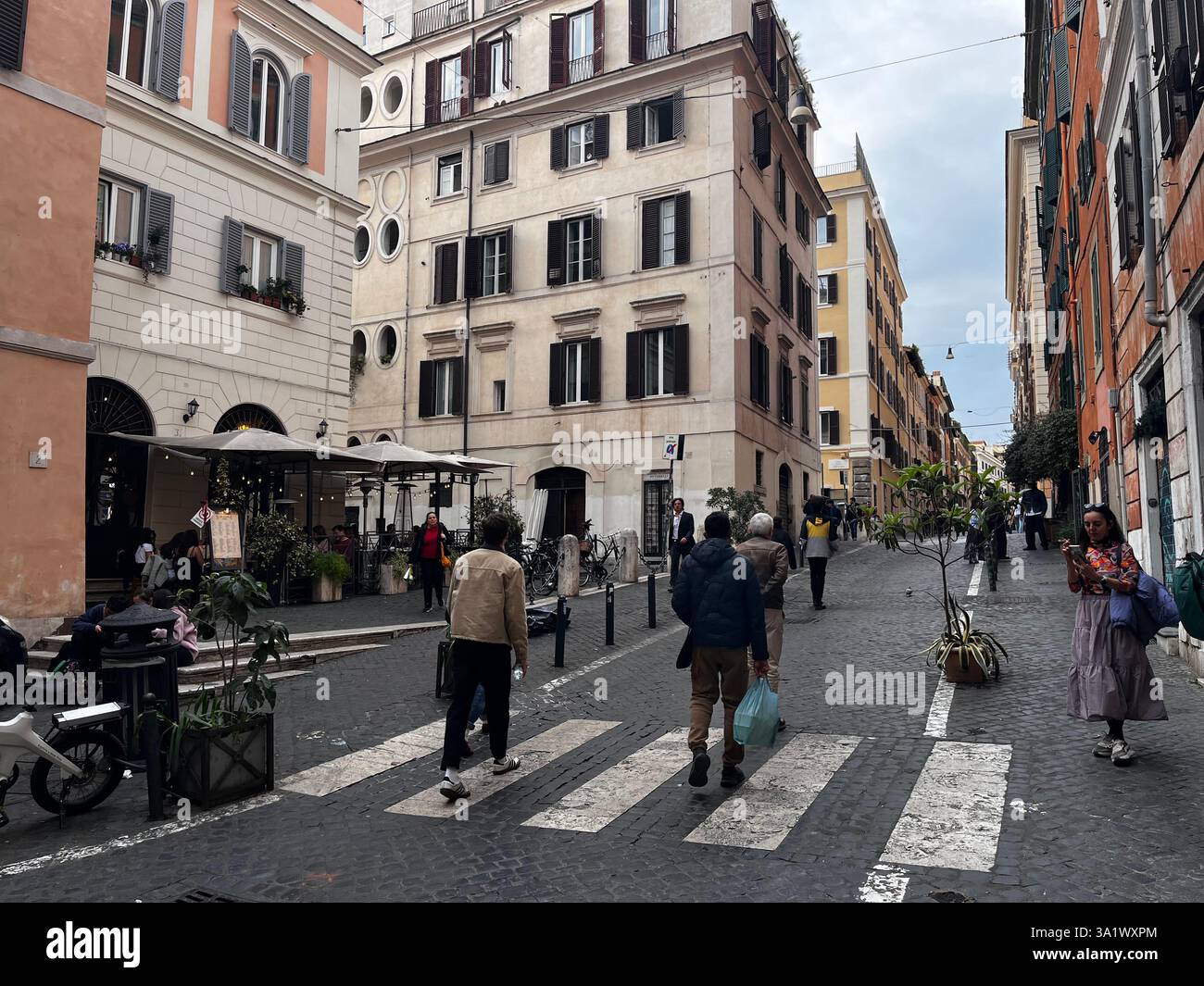 Rome Italy, March 2025 - Monti district, street people, scene Stock ...