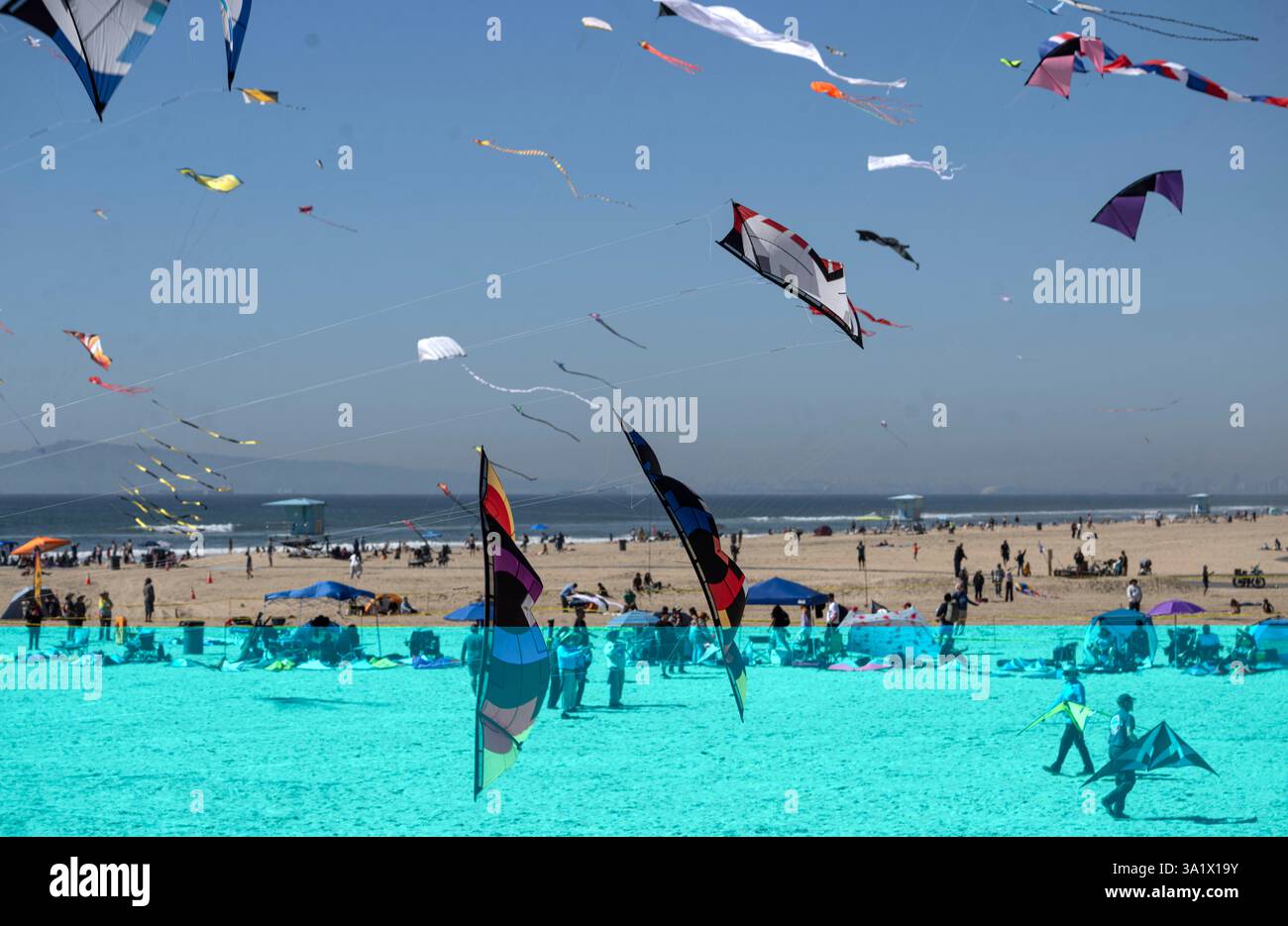 Sand Racing Kite Kites of all styles and sizes drift above the sand during the 21st Kite ...