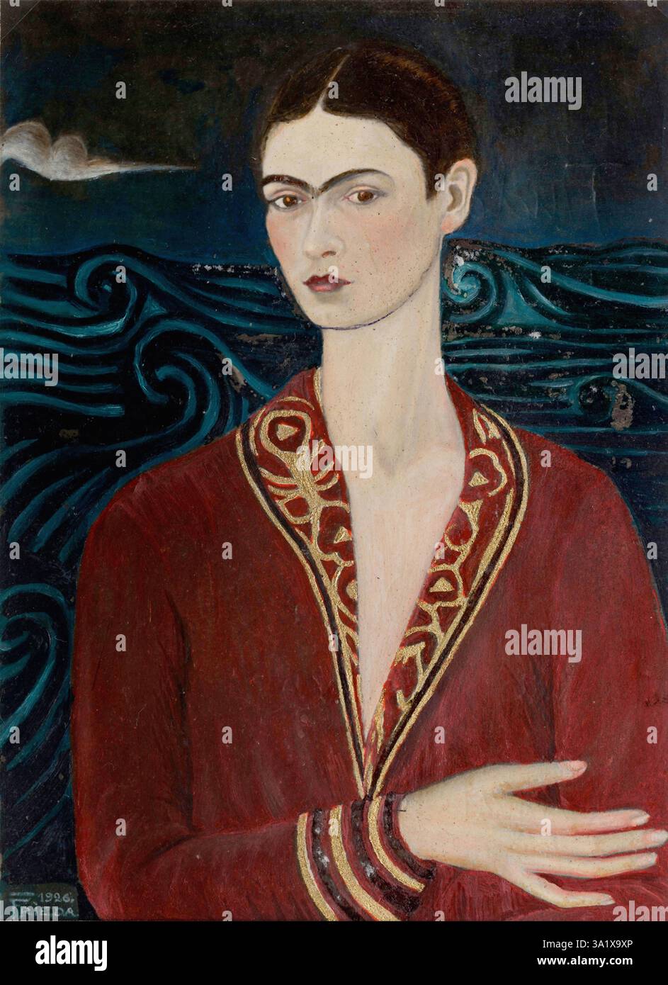 self portrait in a velvet dress frida self-portrait dress" Poster by arthistory Self-portrait in a Velvet Dress