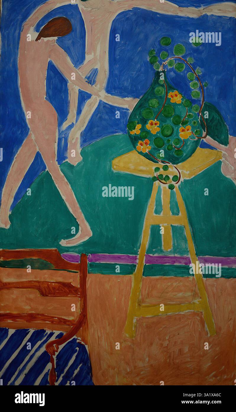 Nasturtiums with the painting dance hi-res stock photography and