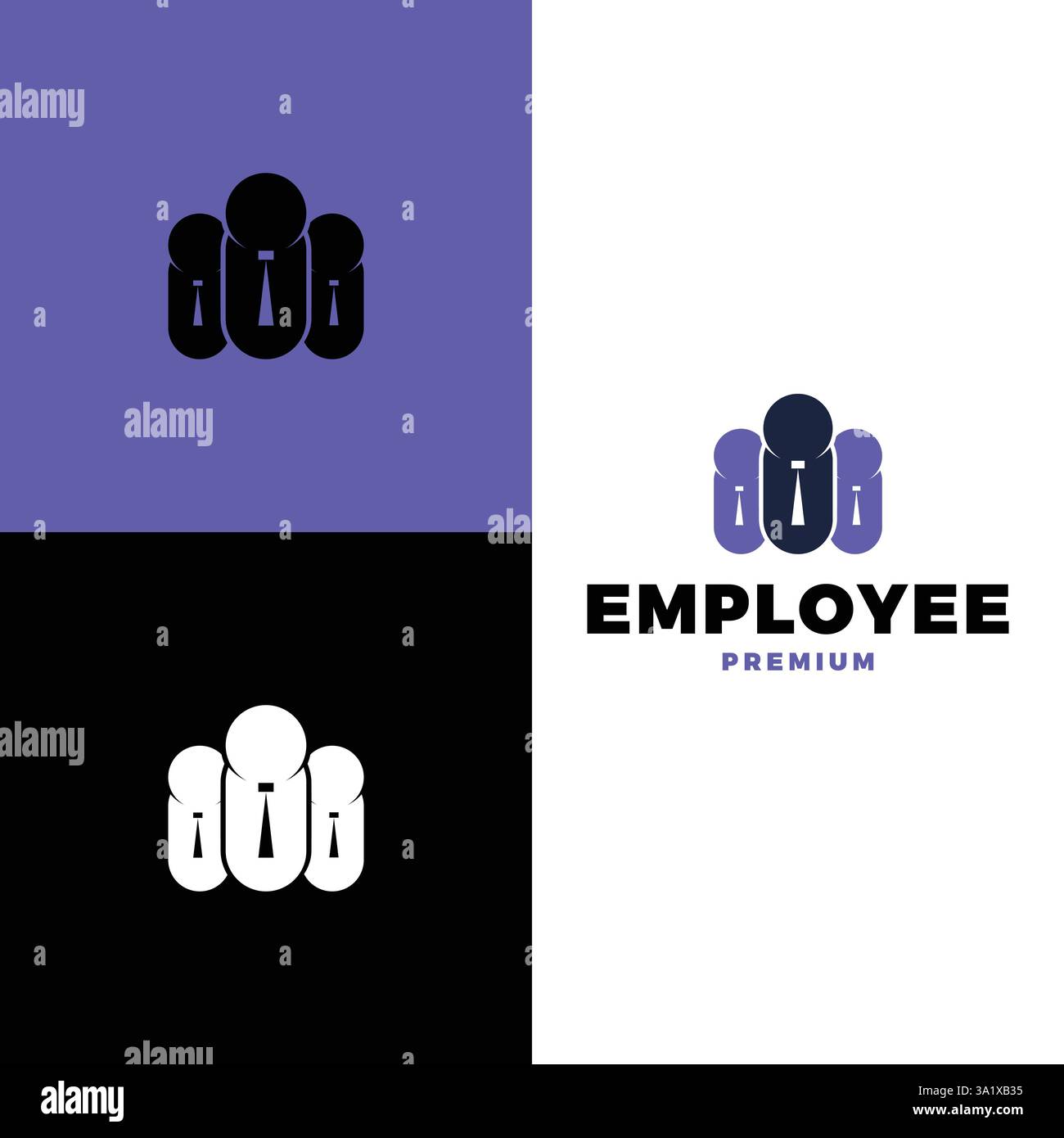 employee icon vector logo template illustration design Stock Vector