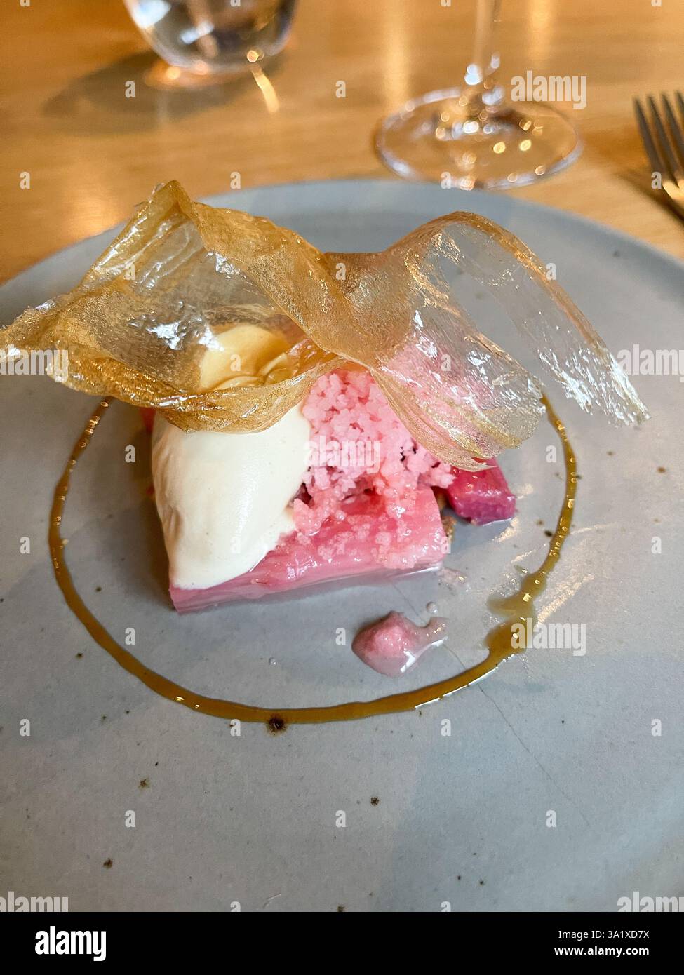 Lunch at The Whitebrook - Smartphone Captured Stock Image