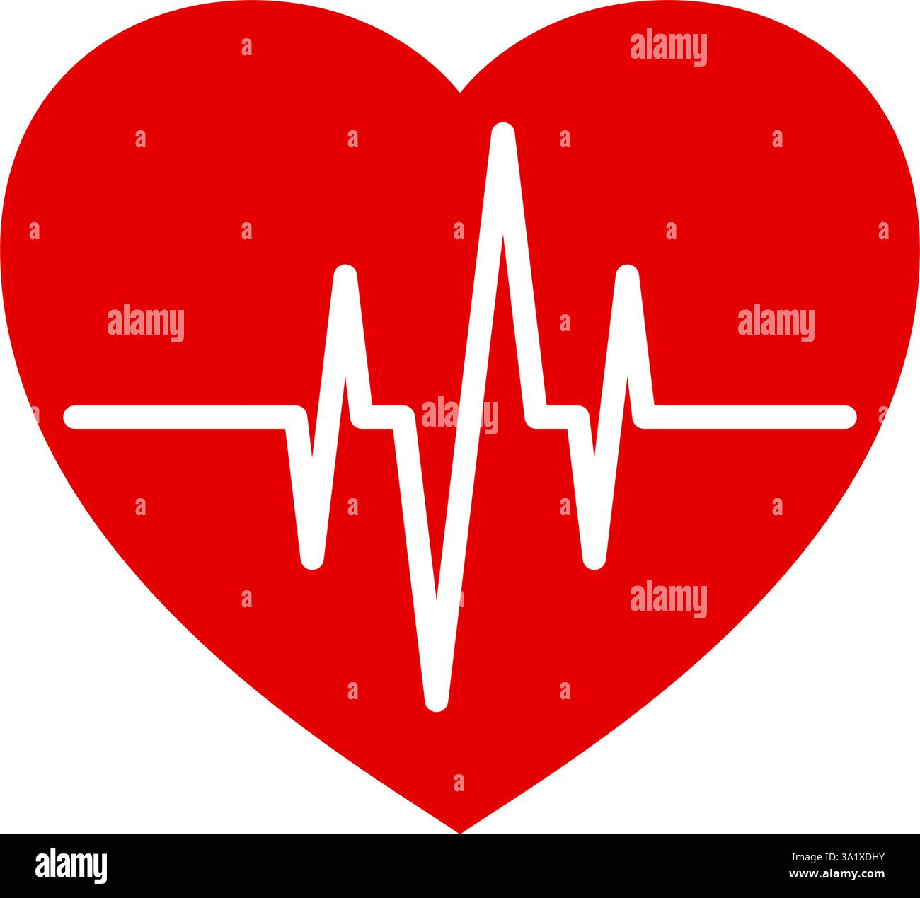 Heart beat icon. Pulse heartbeat. Red rate line ecg isolated on white ...