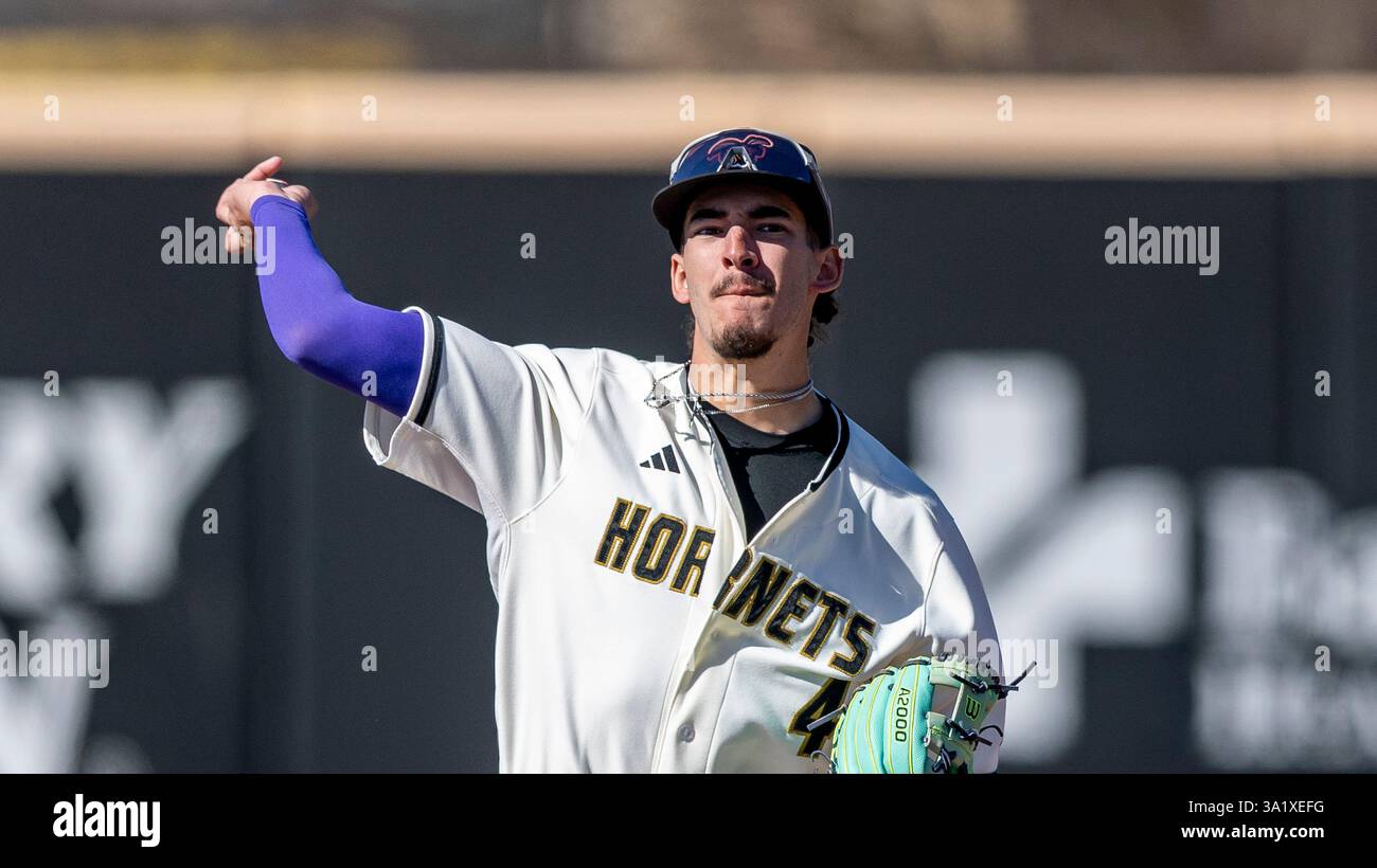 Alabama State infielder Alex Espaillat (4) during an NCAA baseball game on Sunday, Mar. 2, 2025