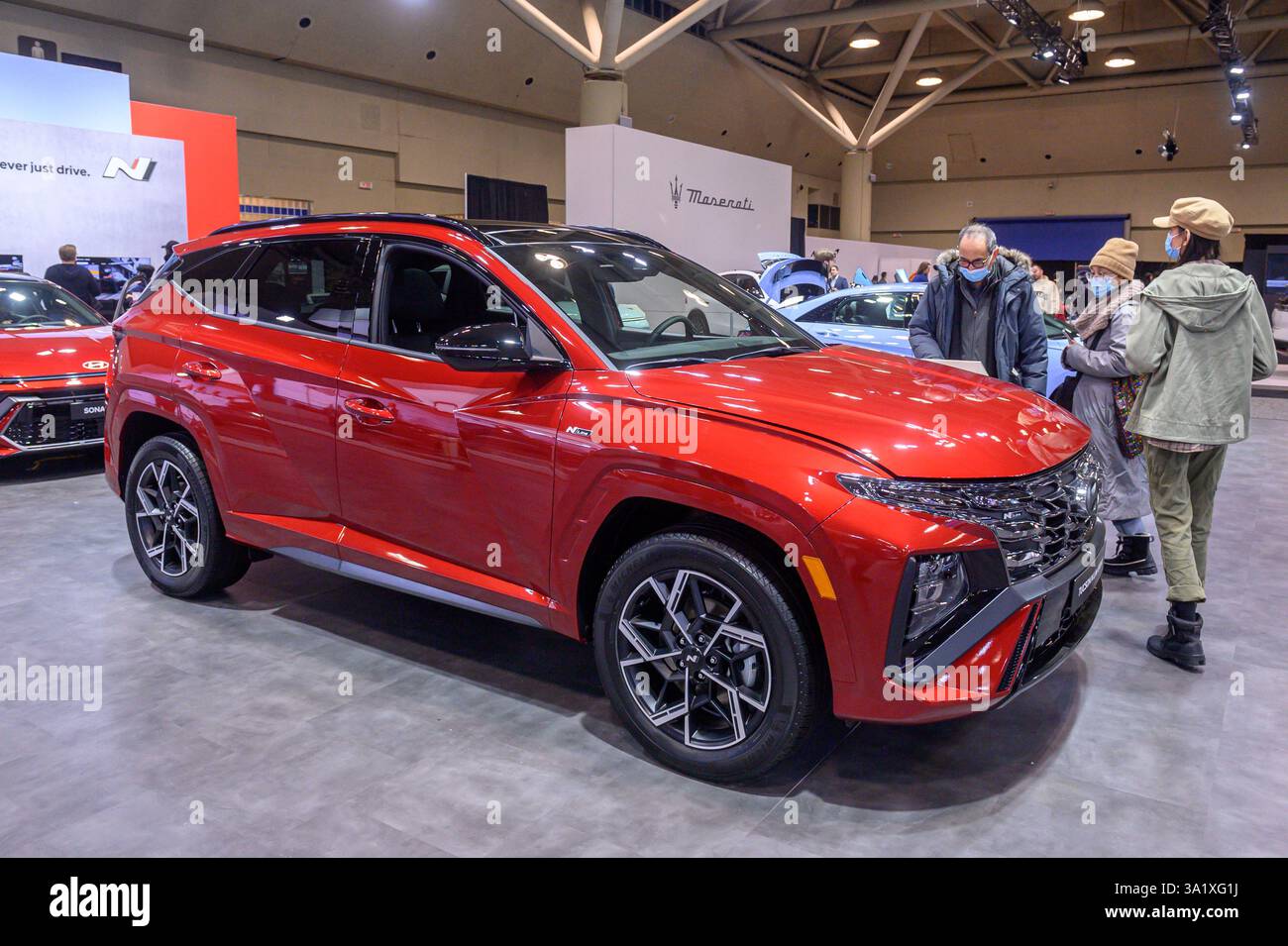 Toronto, ON, Canada - February 14, 2025: Hyundai Tucson N Line Hybrid ...