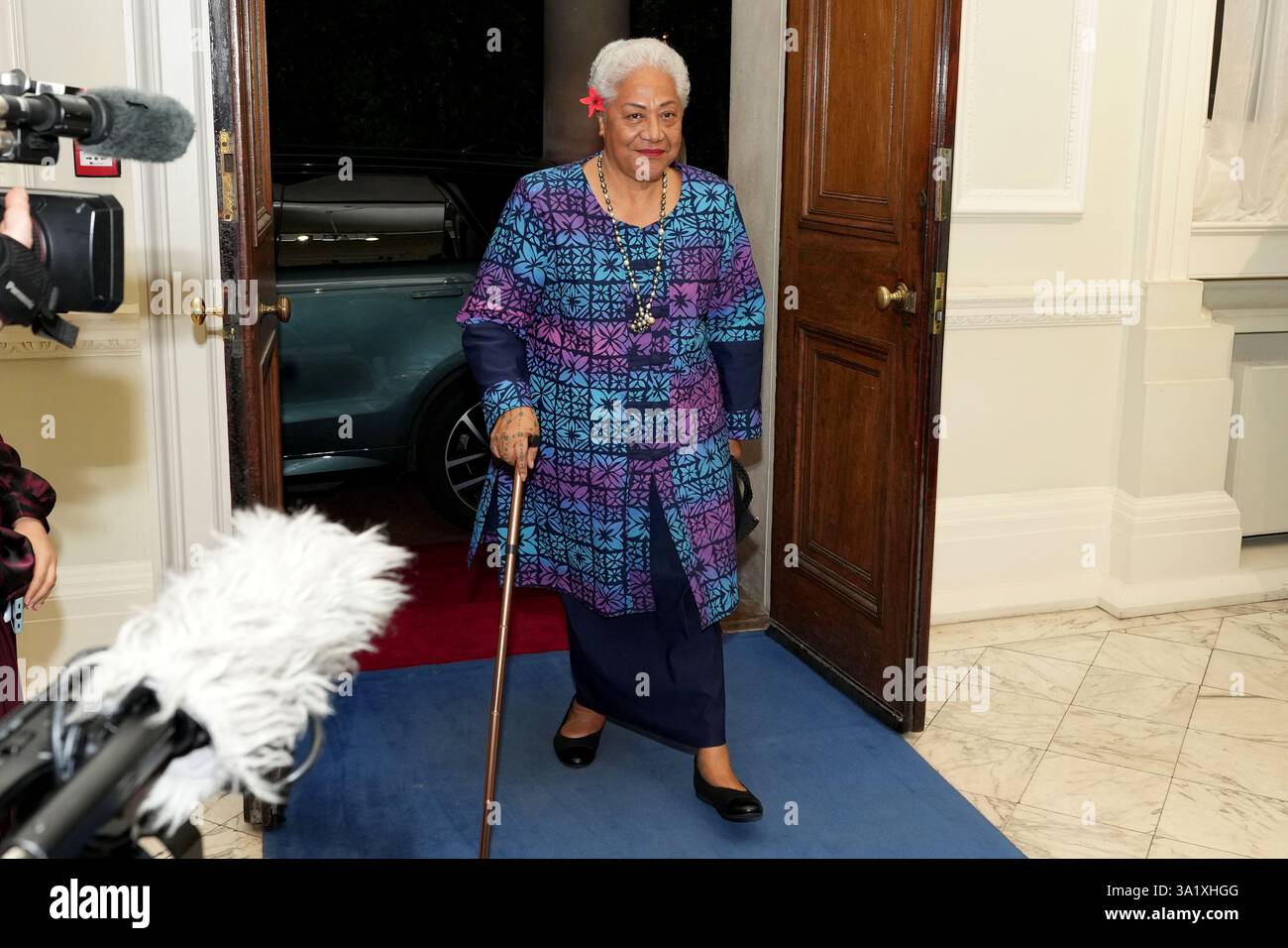 Prime Minister of Samoa Fiame Naomi Mata'afa arrives at the annual ...