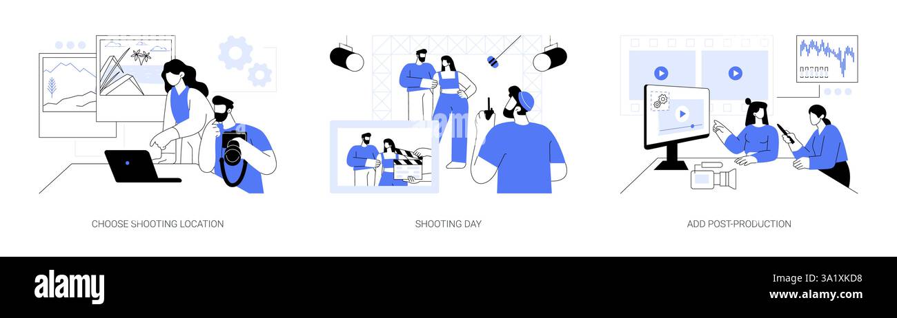 Production process isolated cartoon vector illustrations se Stock ...