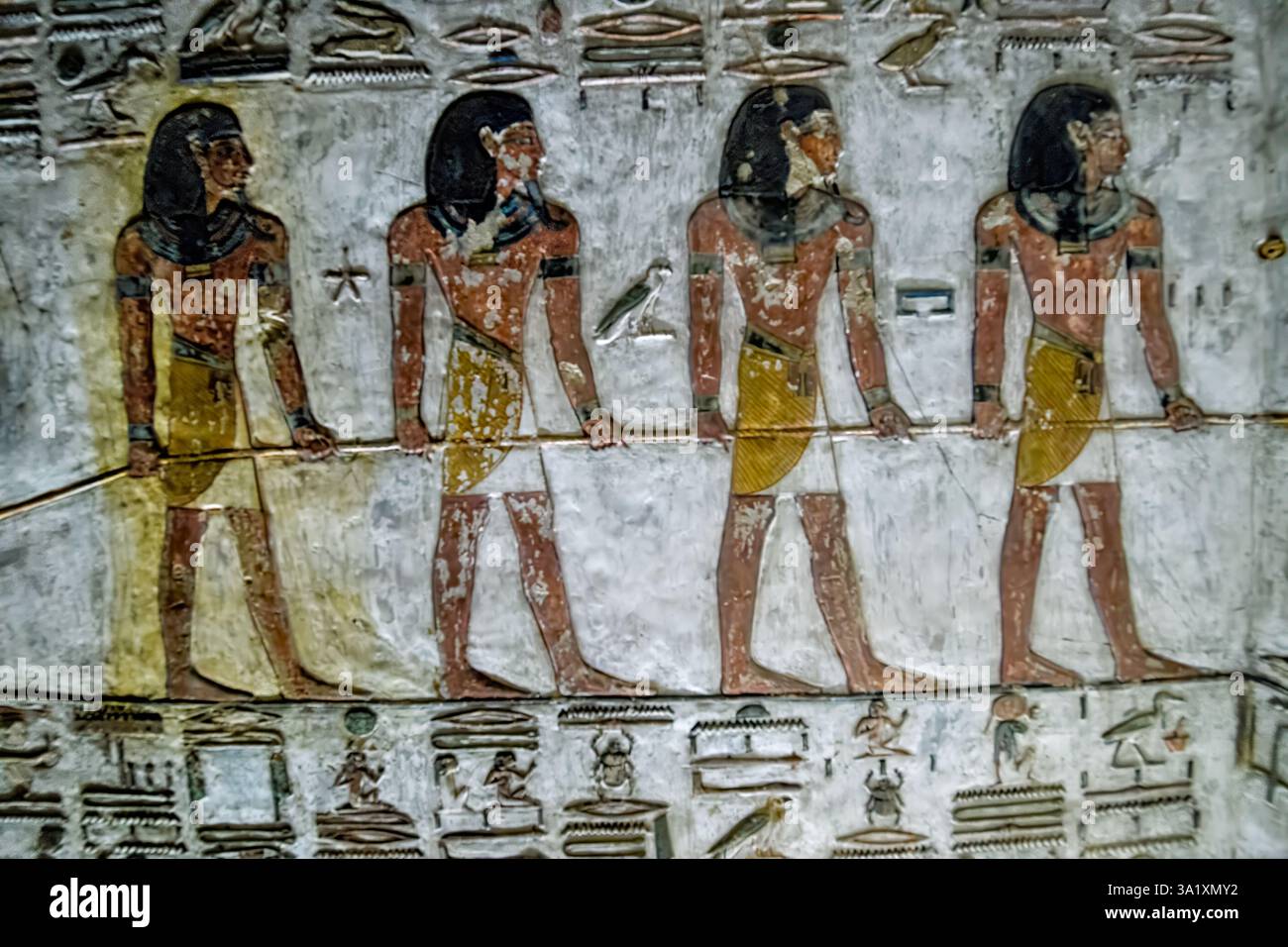 Scenes from the Book of Gates in KV17 the tomb of Pharaoh Seti I Stock ...