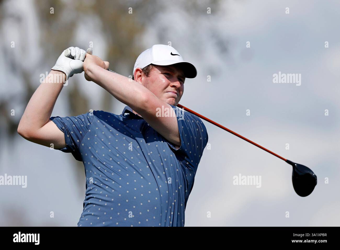 9th March 2025, Orlando, Florida, USA; Robert McIntyre (SCO) plays a tee shot at the 15th hole