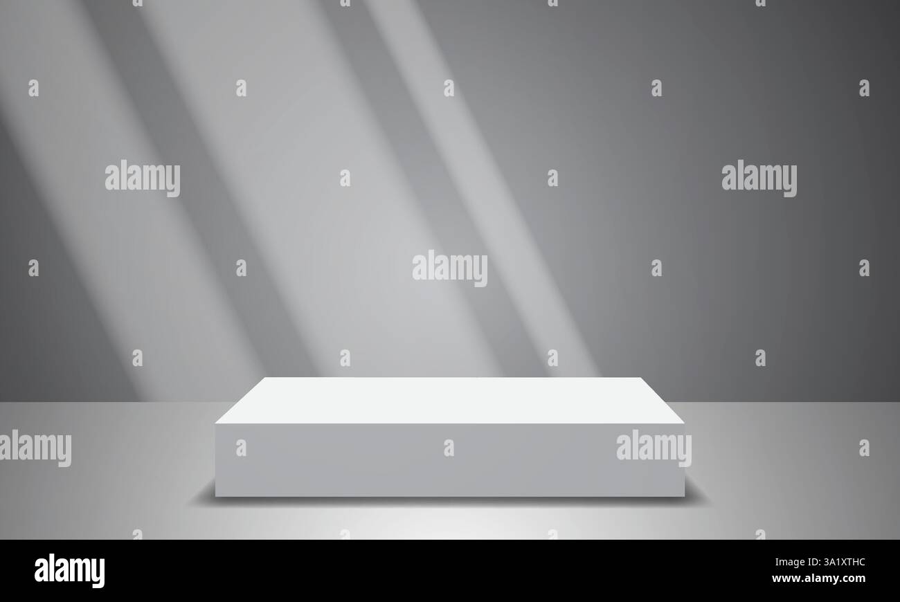 Stylish 3d empty podium platform for object exhibition. vector ...