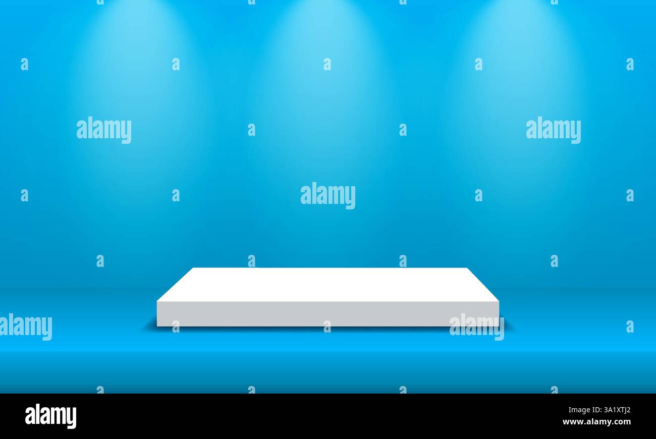 Stylish 3d empty podium platform for object exhibition. vector ...