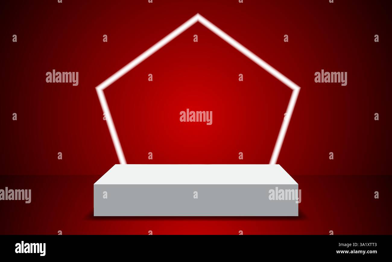Stylish 3d empty podium platform for object exhibition. vector ...