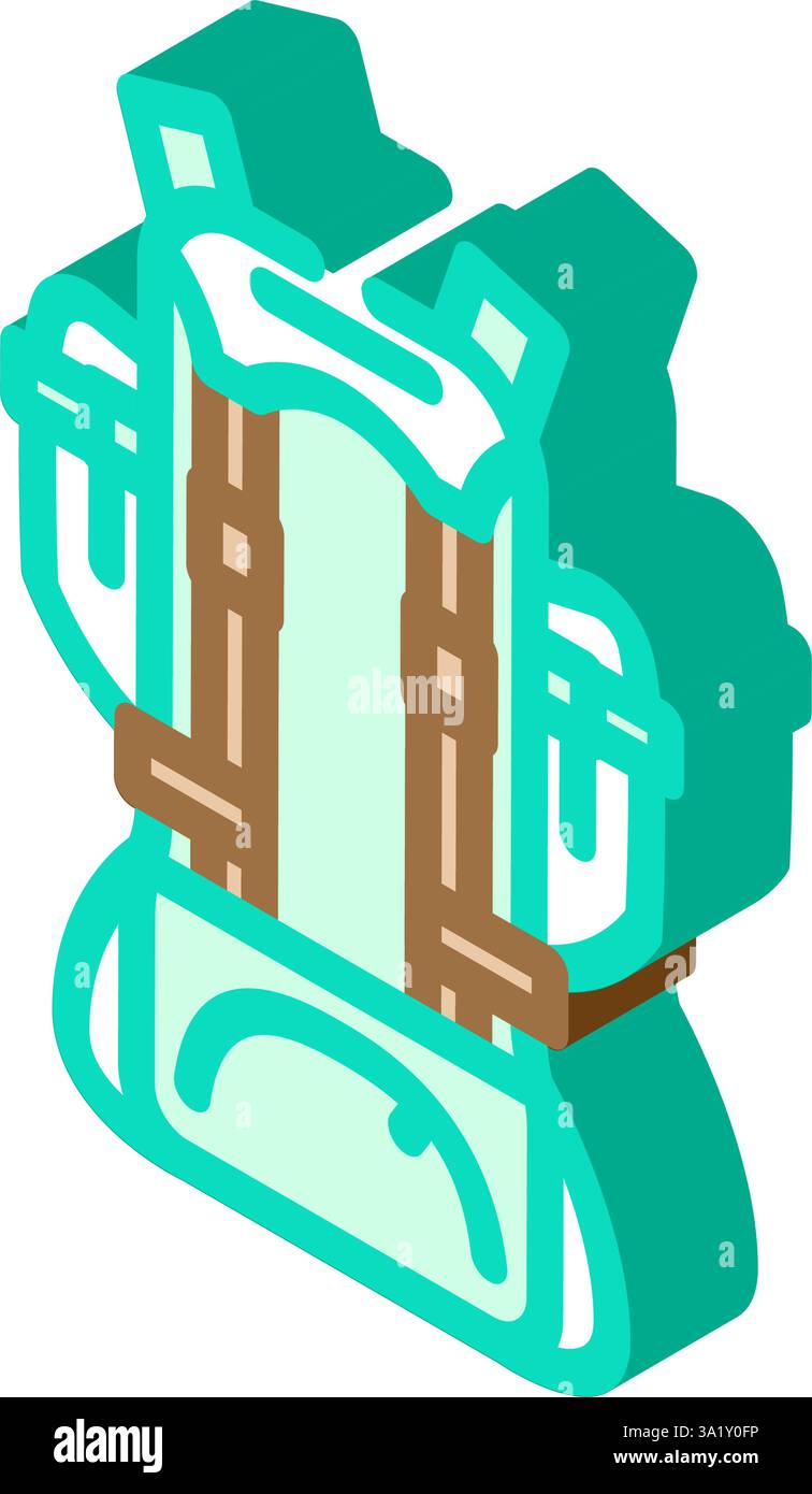 storage hiking backpack isometric icon vector illustration Stock Vector ...