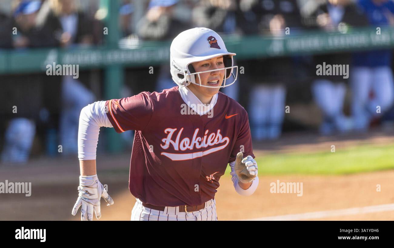 Virginia Tech infield Michelle Chatfield (4) during an NCAA softball ...