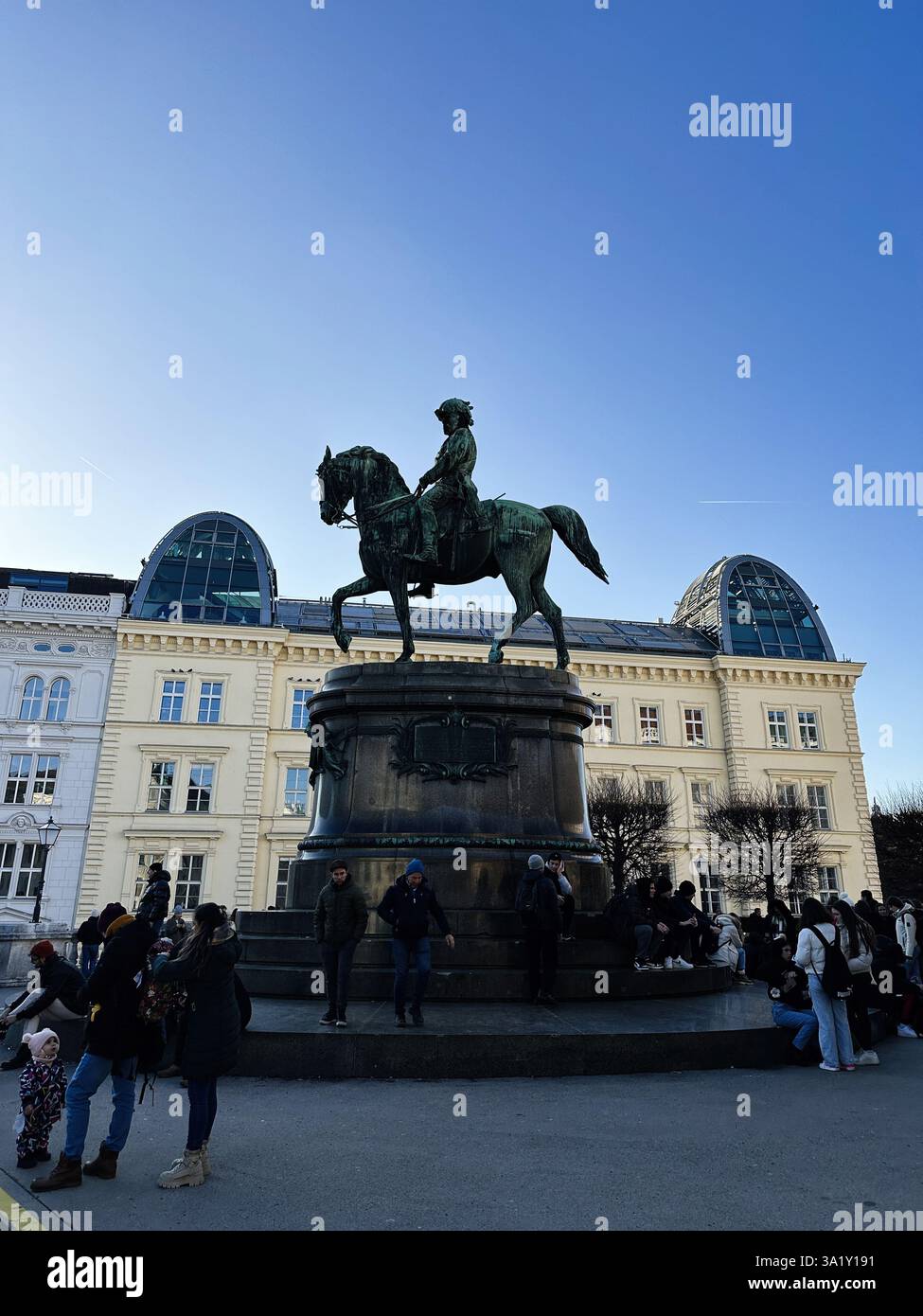 Vienna, Austria - March 10, 2024: View of an iconic Franz Joseph I ...