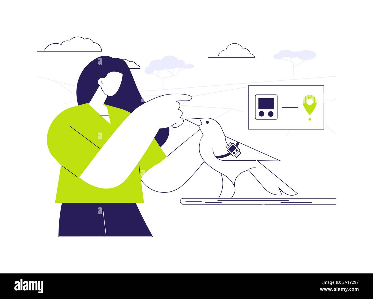 Tagging animals abstract concept vector illustration Stock Vector Image ...