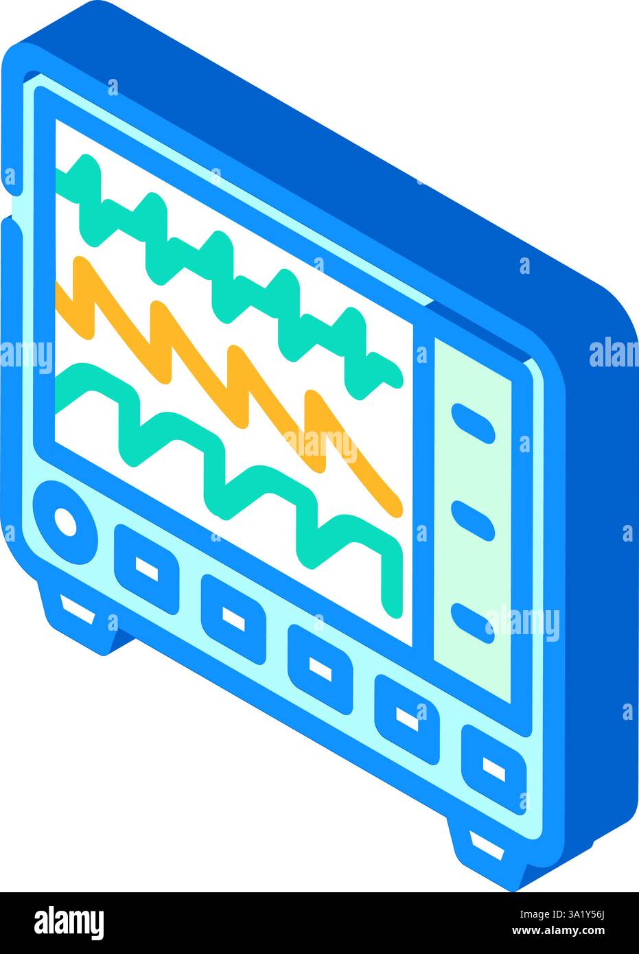 heart rate monitor cardiology isometric icon vector illustration Stock ...
