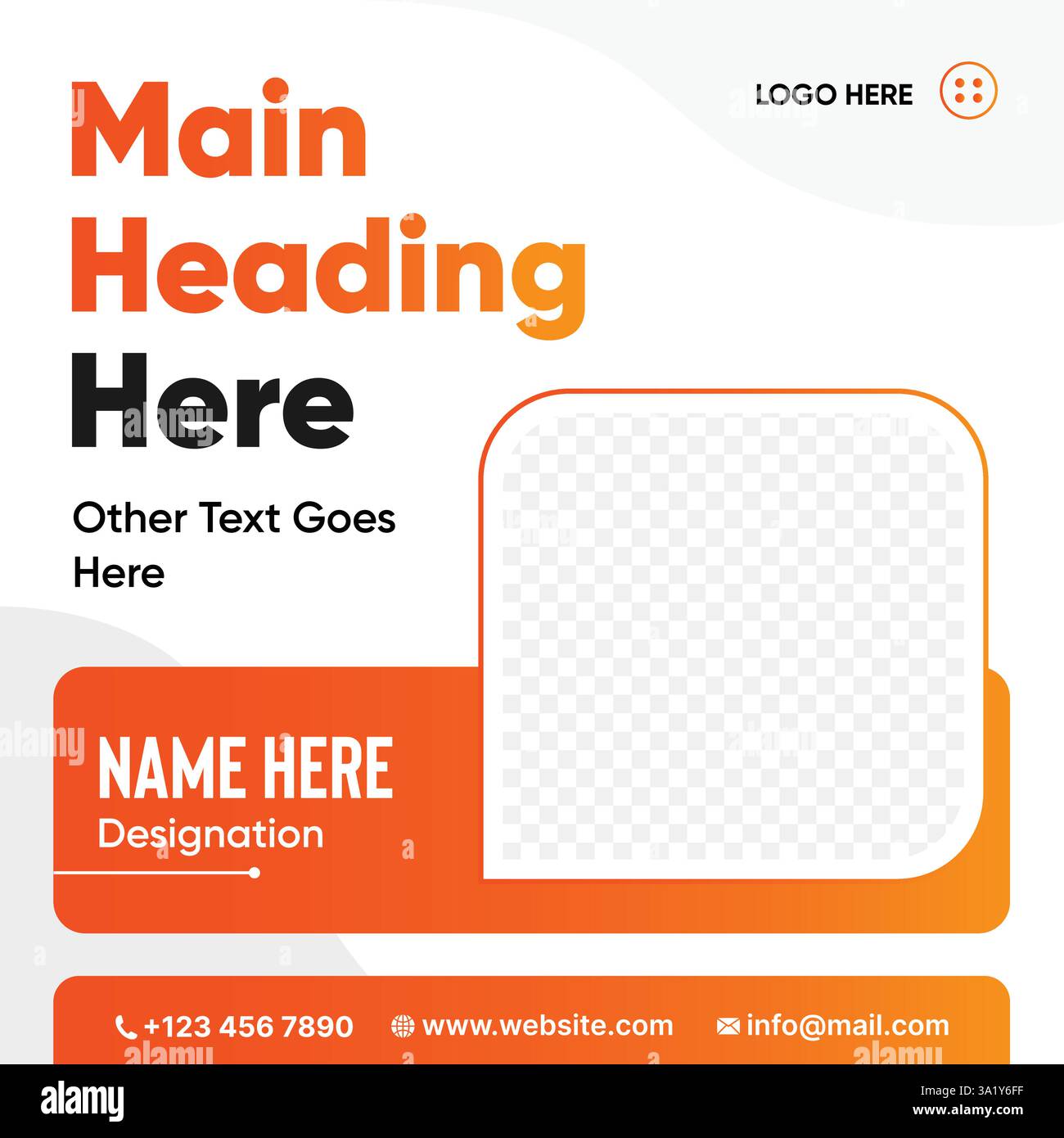 UI UX Style Graphic Post Design with Image Placeholder Stock Vector ...