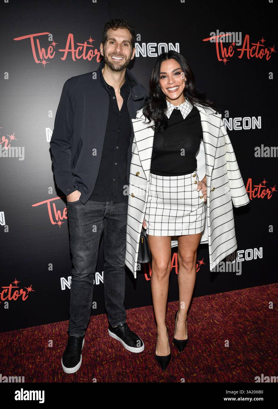 Aaron Mazor, left, and Odelya Halevi attend the premiere of Neon's 