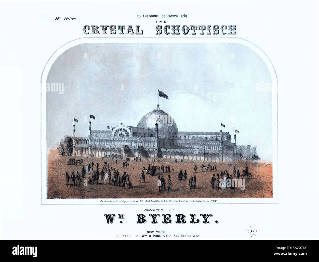 Crystal Schottisch, Color Lithograph, 1853 Stock Photo