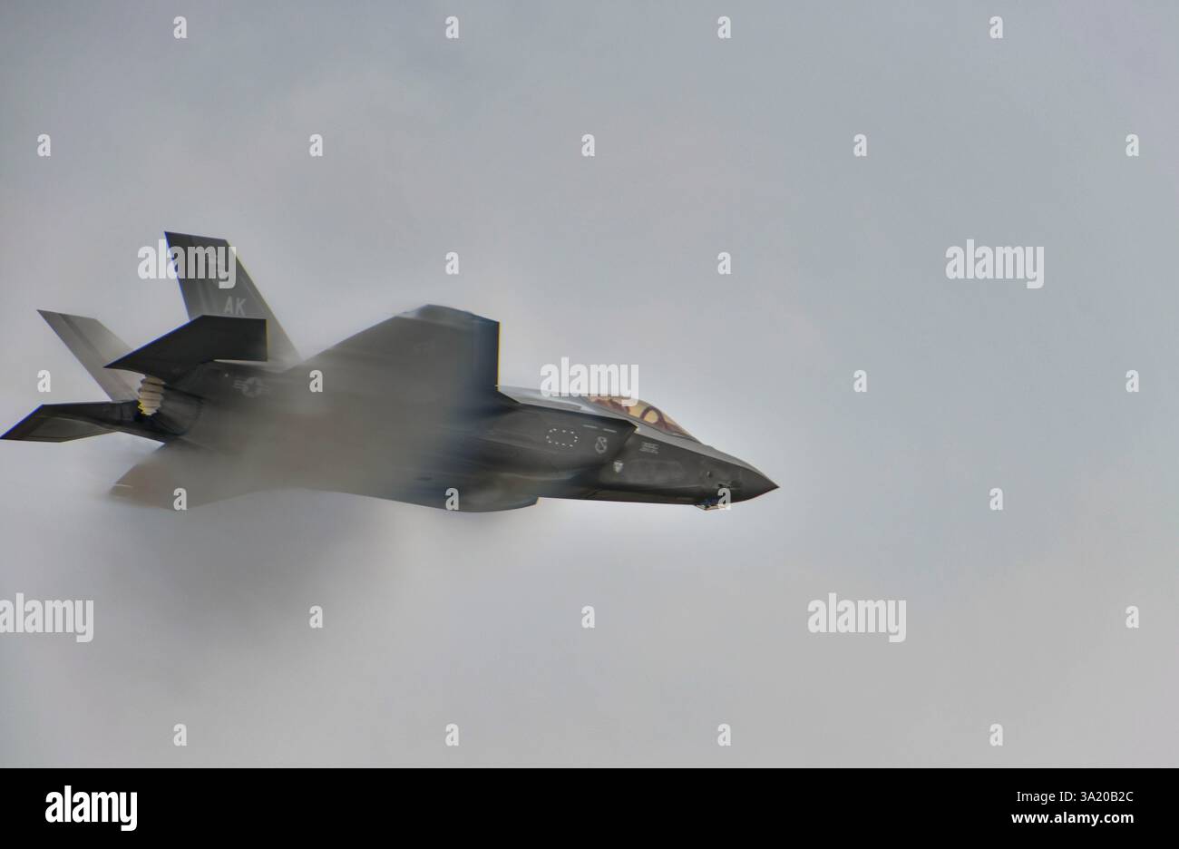 The US Air Force F-35 Demo Team performing at Royal Thai Air Force 88th Anniversary Air Show. Bangkok, Thailand Stock Photo