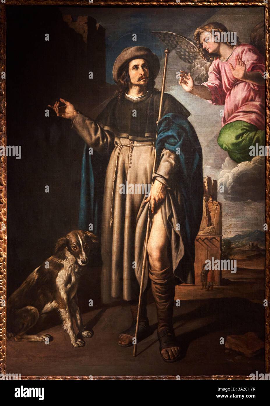 San Roque, ca. 1650, URBANO FOS (CA. 16I5 - 1658), Museo de Bellas Artes de Valencia, Comunidad Valenciana, Spain Stock Photo