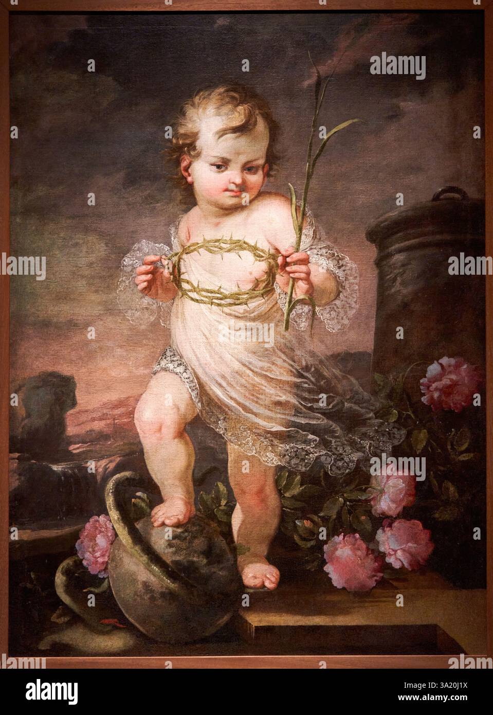 Niño Jesús de Pasión, Child Jesus of Passion, ca. 1691-1698, VICENTE GUILLÓ (1647-1698), Museo de Bellas Artes de Valencia, Comunidad Valenciana, Spai Stock Photo