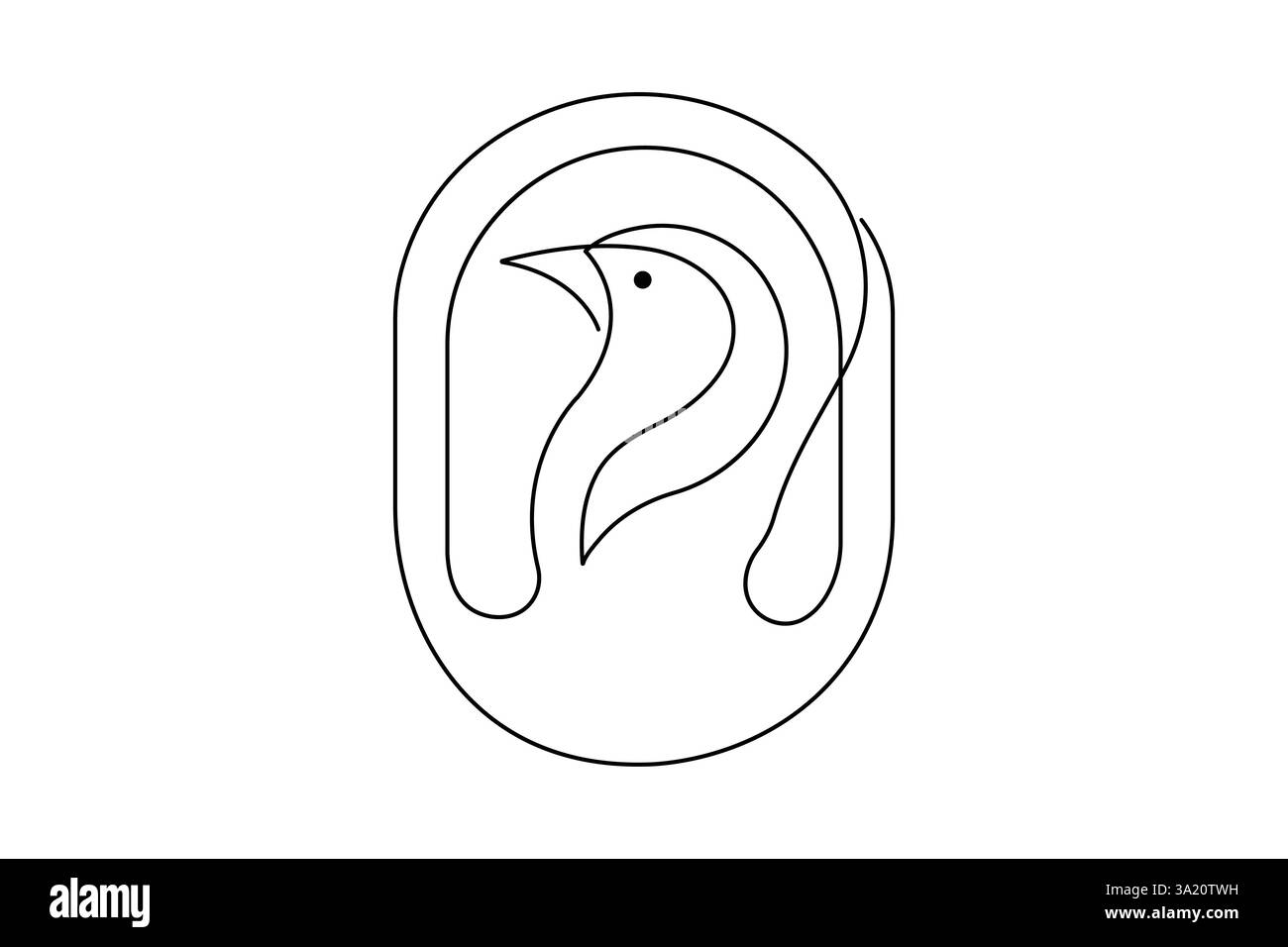 Penguin continuous one line art drawing of vector Stock Vector